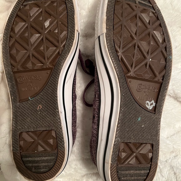 SPRING SALE! NEW LOW PRICE! Purple Tweed Converse Sneakers 👟💜 - Picture 3 of 6